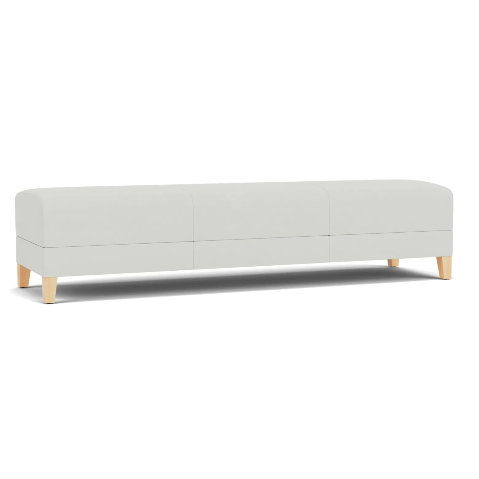 Social Three Seat Bench in Standard Upholstery