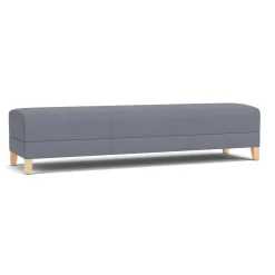 Social Three Seat Bench in Standard Upholstery