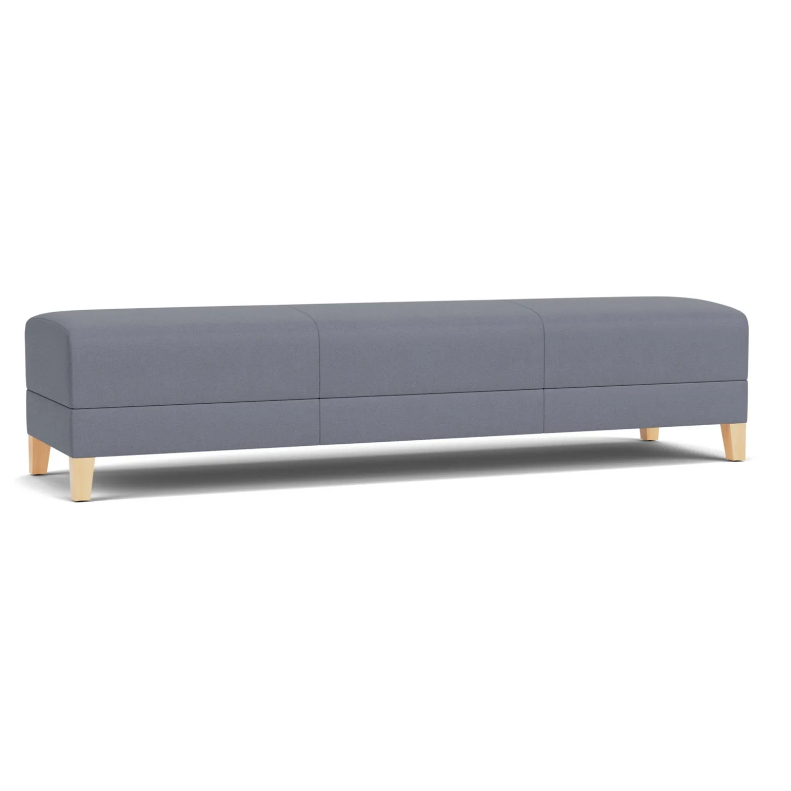 Social Three Seat Bench in Standard Upholstery