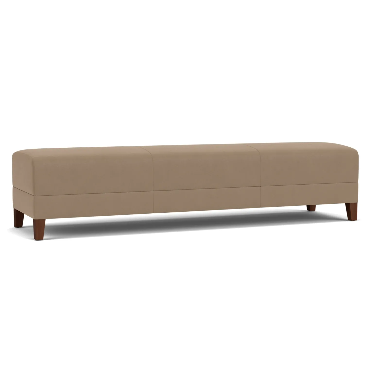 Social Three Seat Bench in Standard Upholstery
