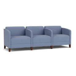 Social Three Seater with Center Arms in Premium Upholstery