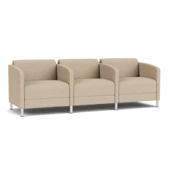 Social Three Seater with Center Arms in Premium Upholstery