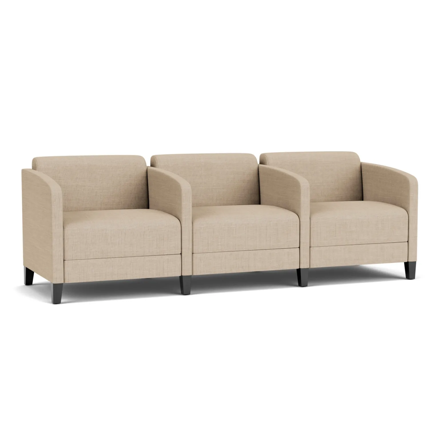 Social Three Seater with Center Arms in Premium Upholstery