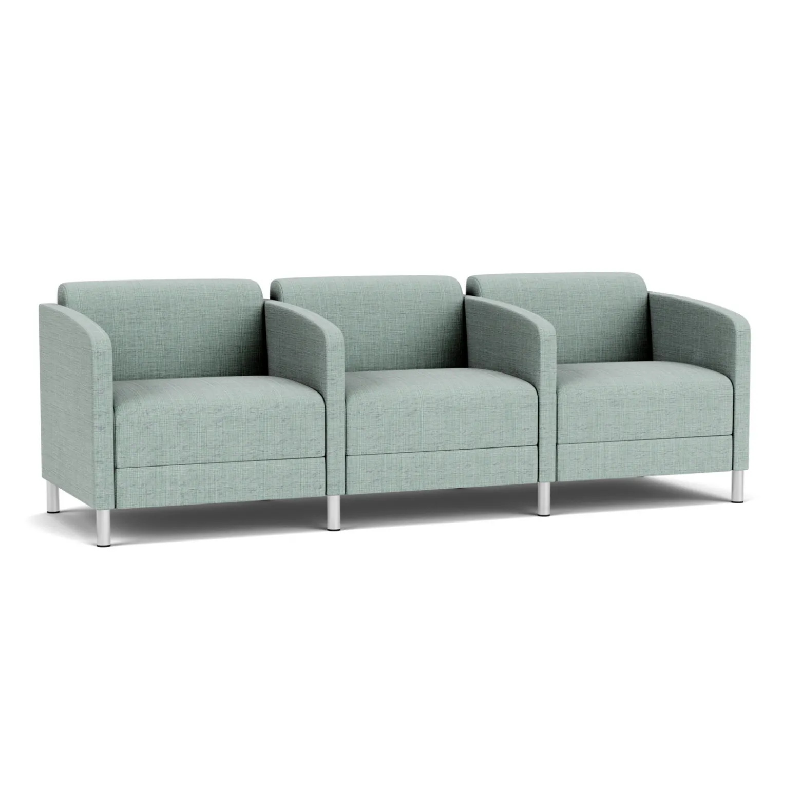 Social Three Seater with Center Arms in Premium Upholstery