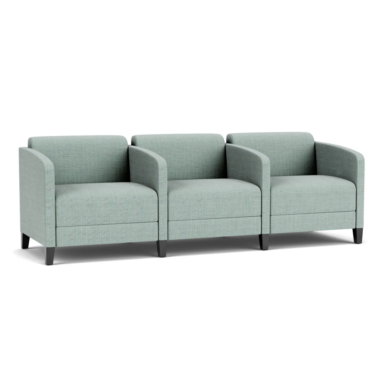 Social Three Seater with Center Arms in Premium Upholstery