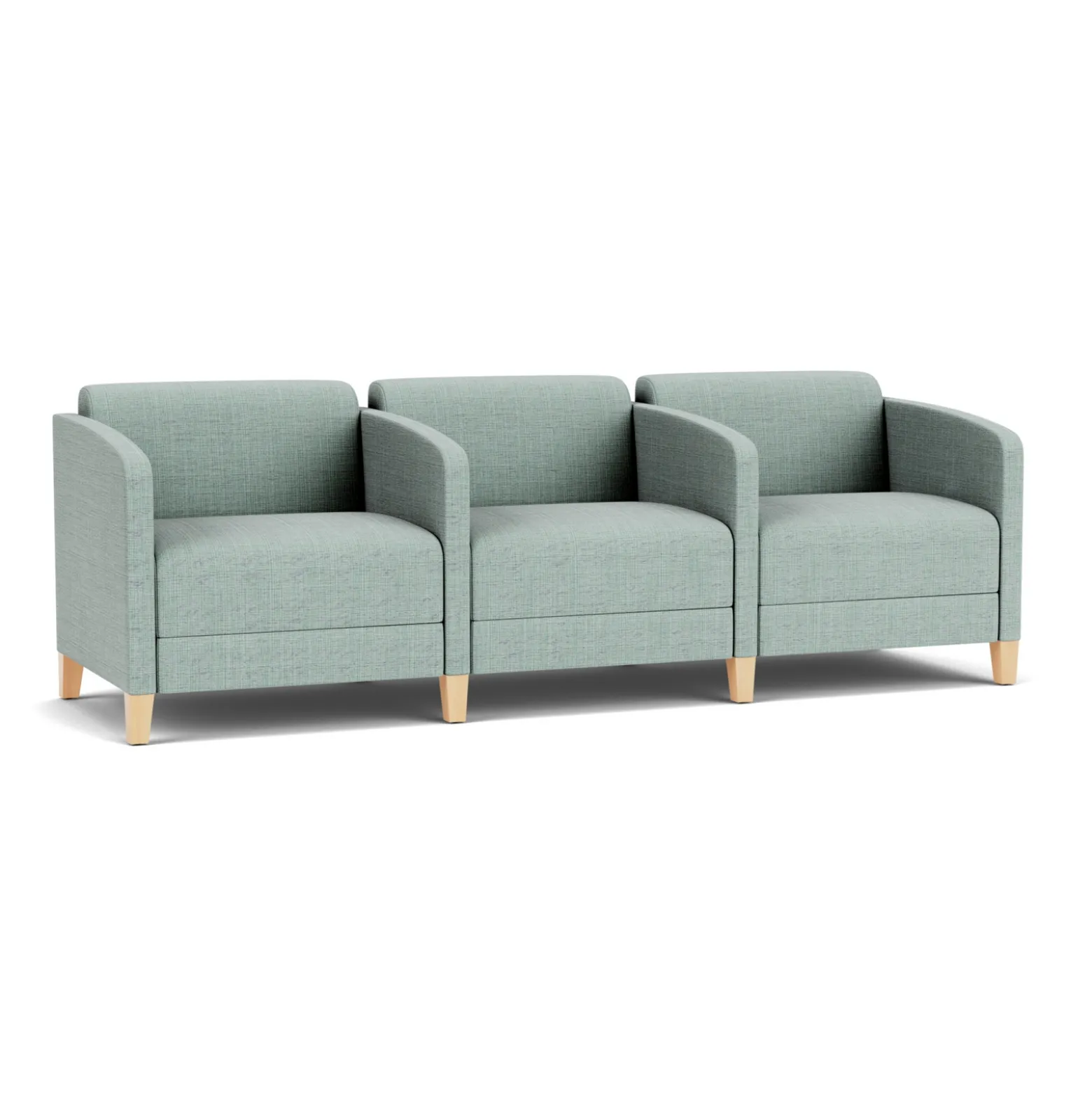 Social Three Seater with Center Arms in Premium Upholstery