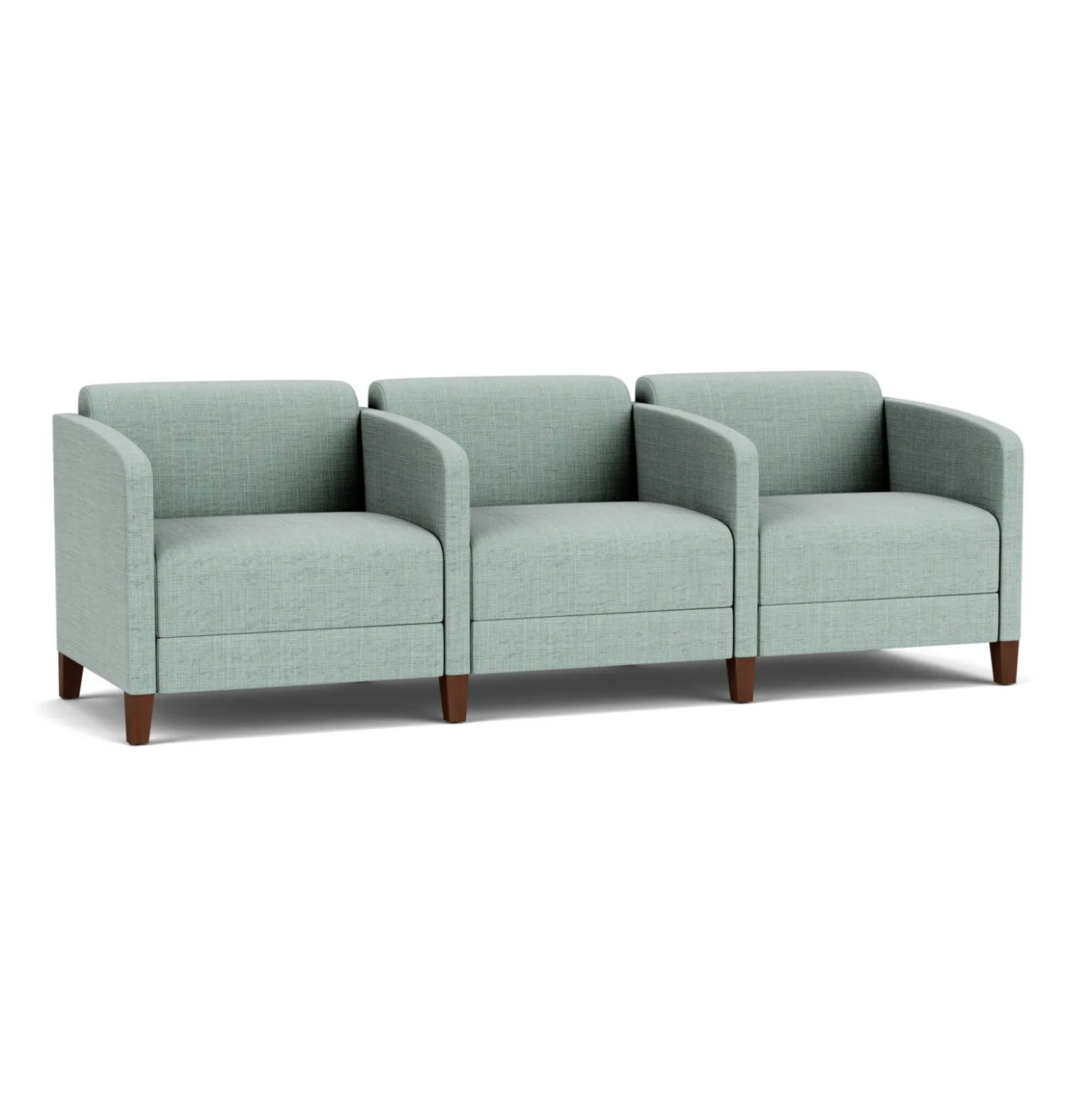 Social Three Seater with Center Arms in Premium Upholstery