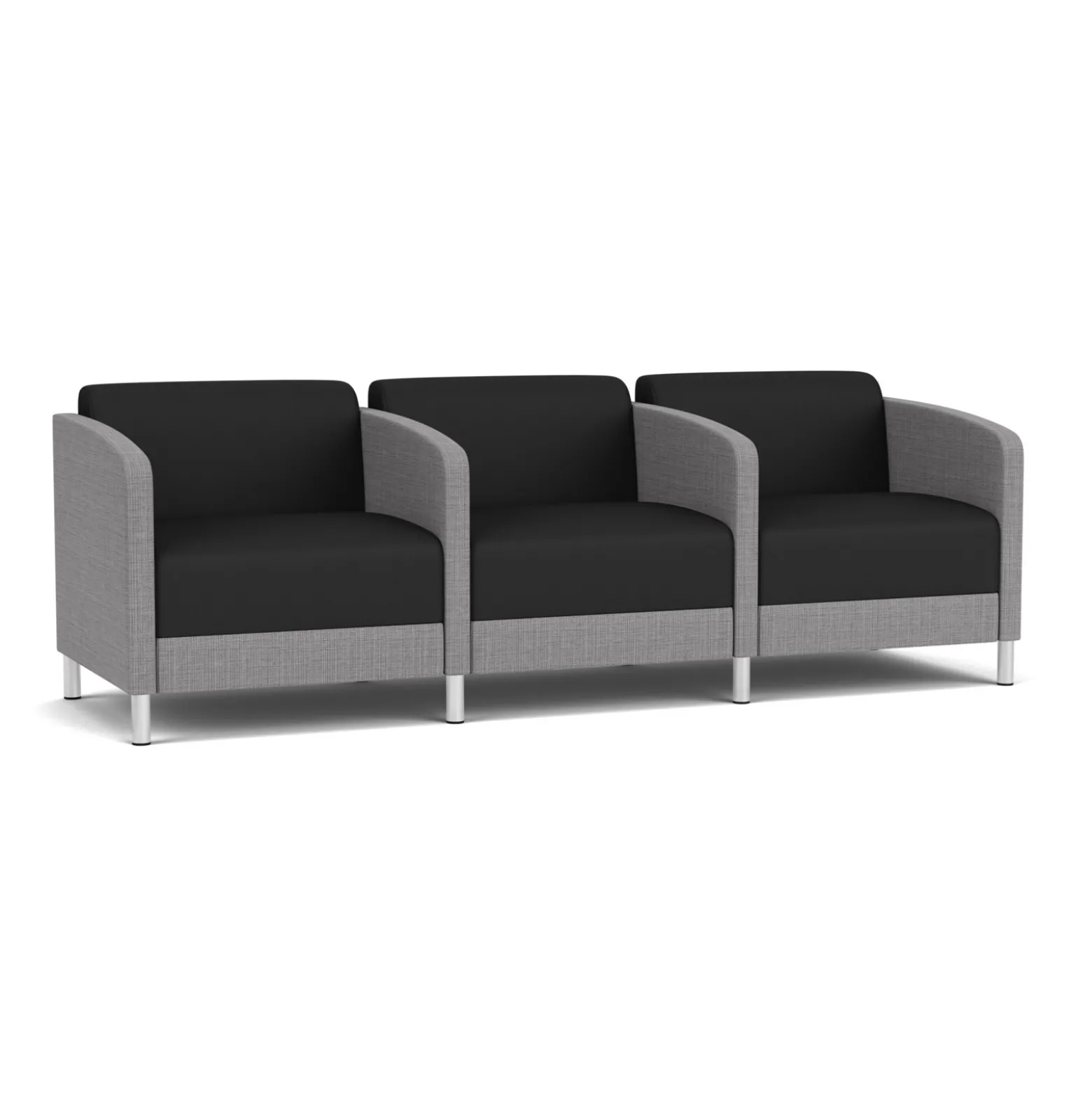 Social Three Seater with Center Arms in Premium Upholstery