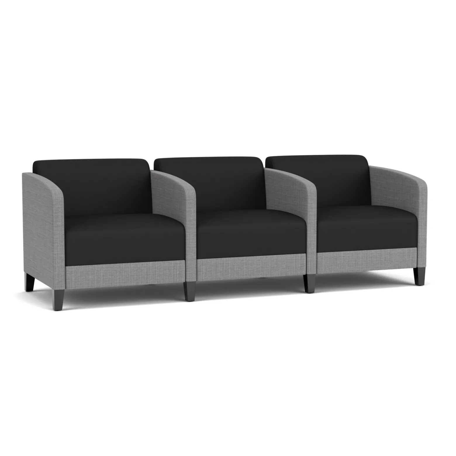 Social Three Seater with Center Arms in Premium Upholstery