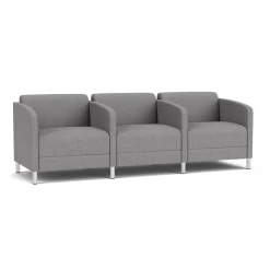 Social Three Seater with Center Arms in Premium Upholstery