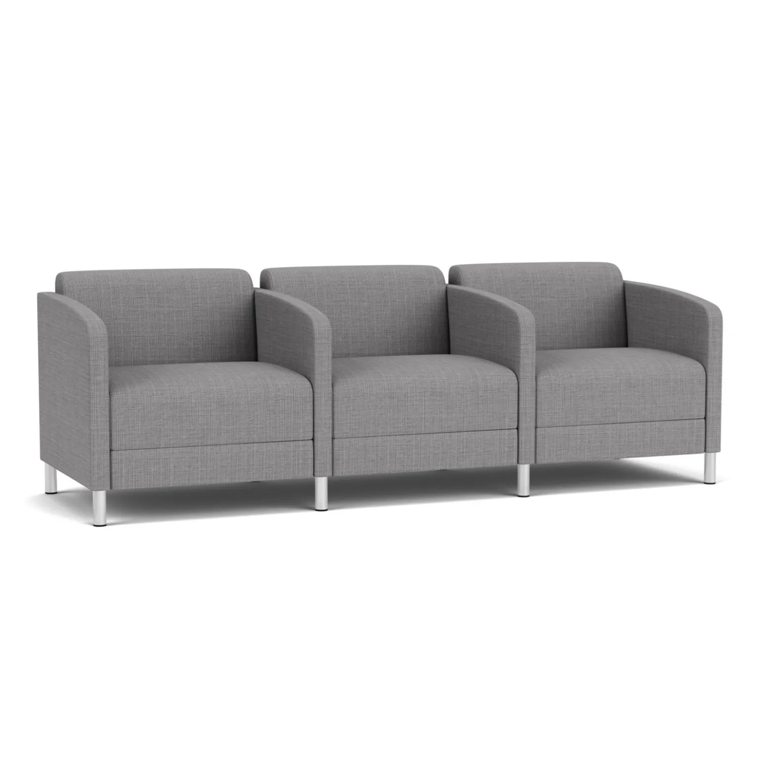 Social Three Seater with Center Arms in Premium Upholstery