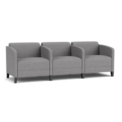 Social Three Seater with Center Arms in Premium Upholstery