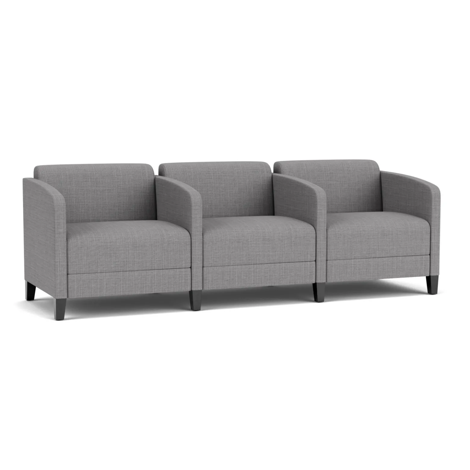 Social Three Seater with Center Arms in Premium Upholstery