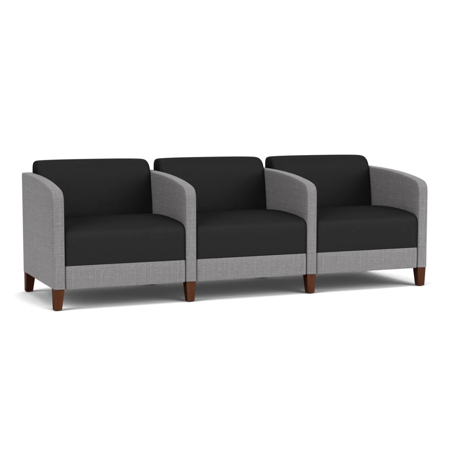 Social Three Seater with Center Arms in Premium Upholstery