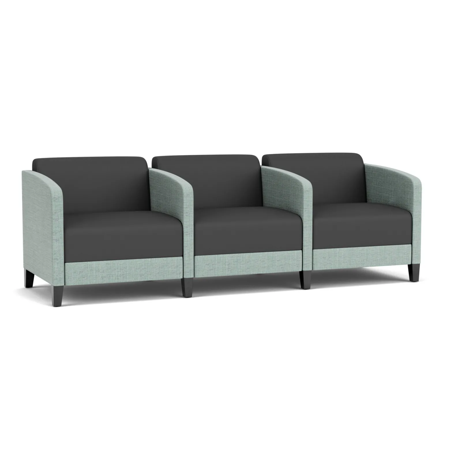 Social Three Seater with Center Arms in Premium Upholstery