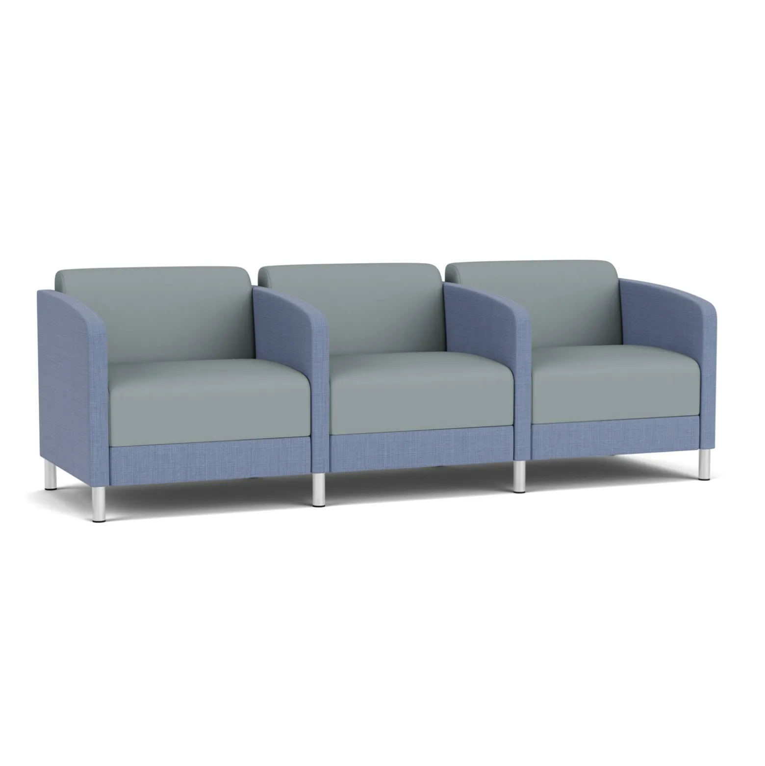Social Three Seater with Center Arms in Premium Upholstery