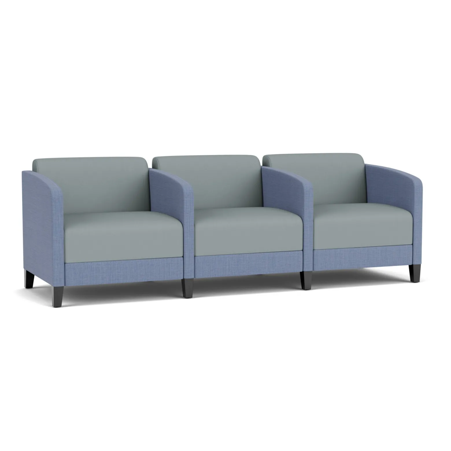 Social Three Seater with Center Arms in Premium Upholstery