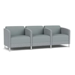 Social Three Seater with Center Arms in Premium Upholstery