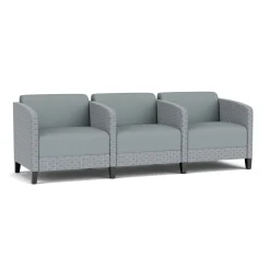 Social Three Seater with Center Arms in Premium Upholstery