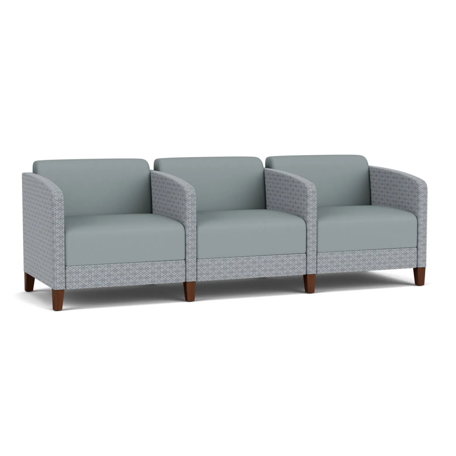 Social Three Seater with Center Arms in Premium Upholstery