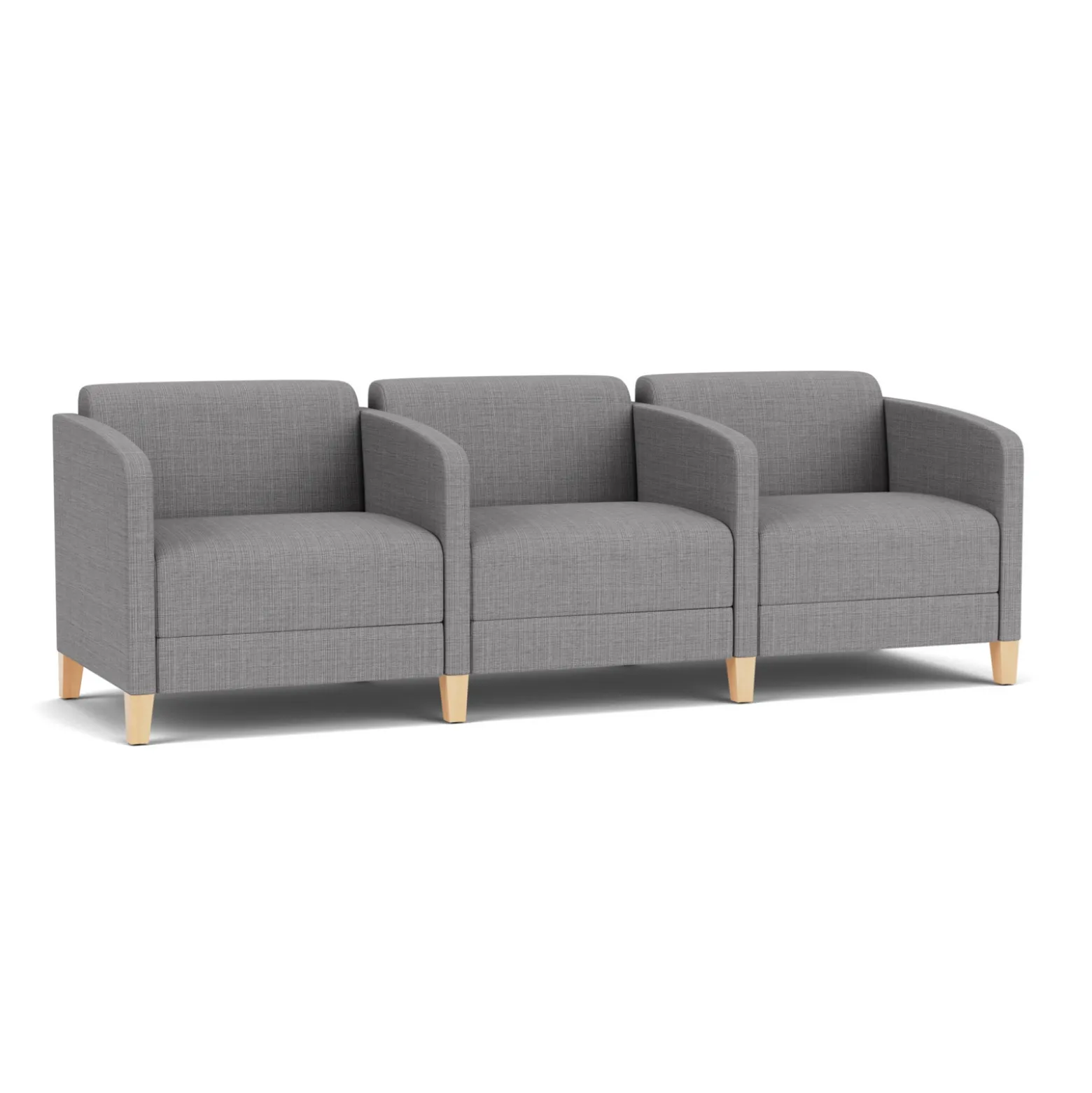 Social Three Seater with Center Arms in Premium Upholstery