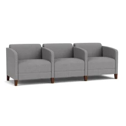 Social Three Seater with Center Arms in Premium Upholstery