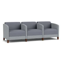 Social Three Seater with Center Arms in Premium Upholstery