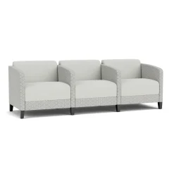 Social Three Seater with Center Arms in Premium Upholstery