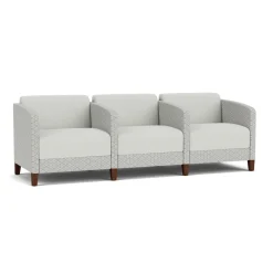 Social Three Seater with Center Arms in Premium Upholstery
