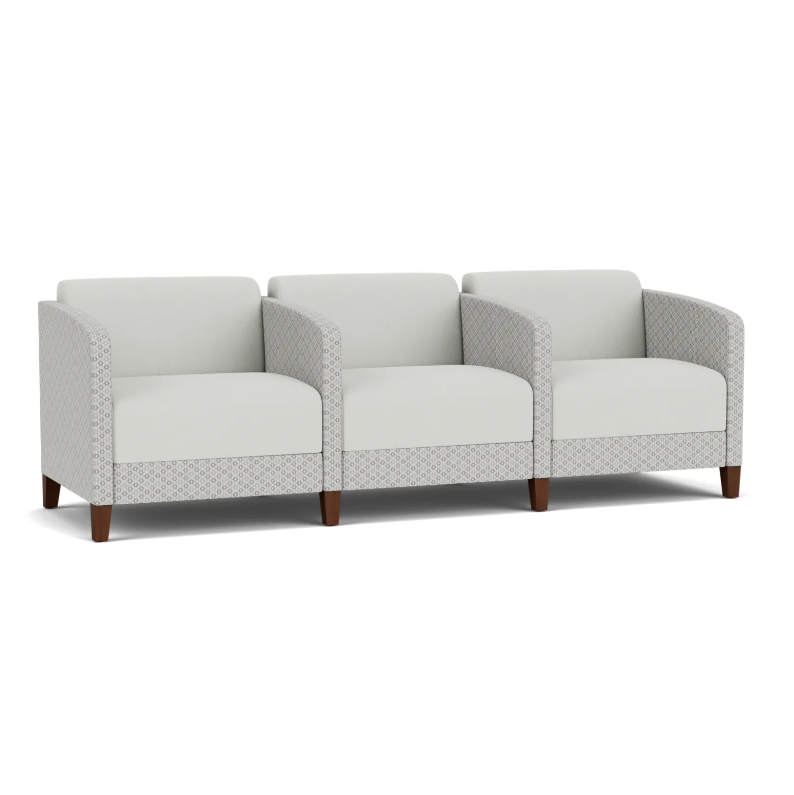 Social Three Seater with Center Arms in Premium Upholstery
