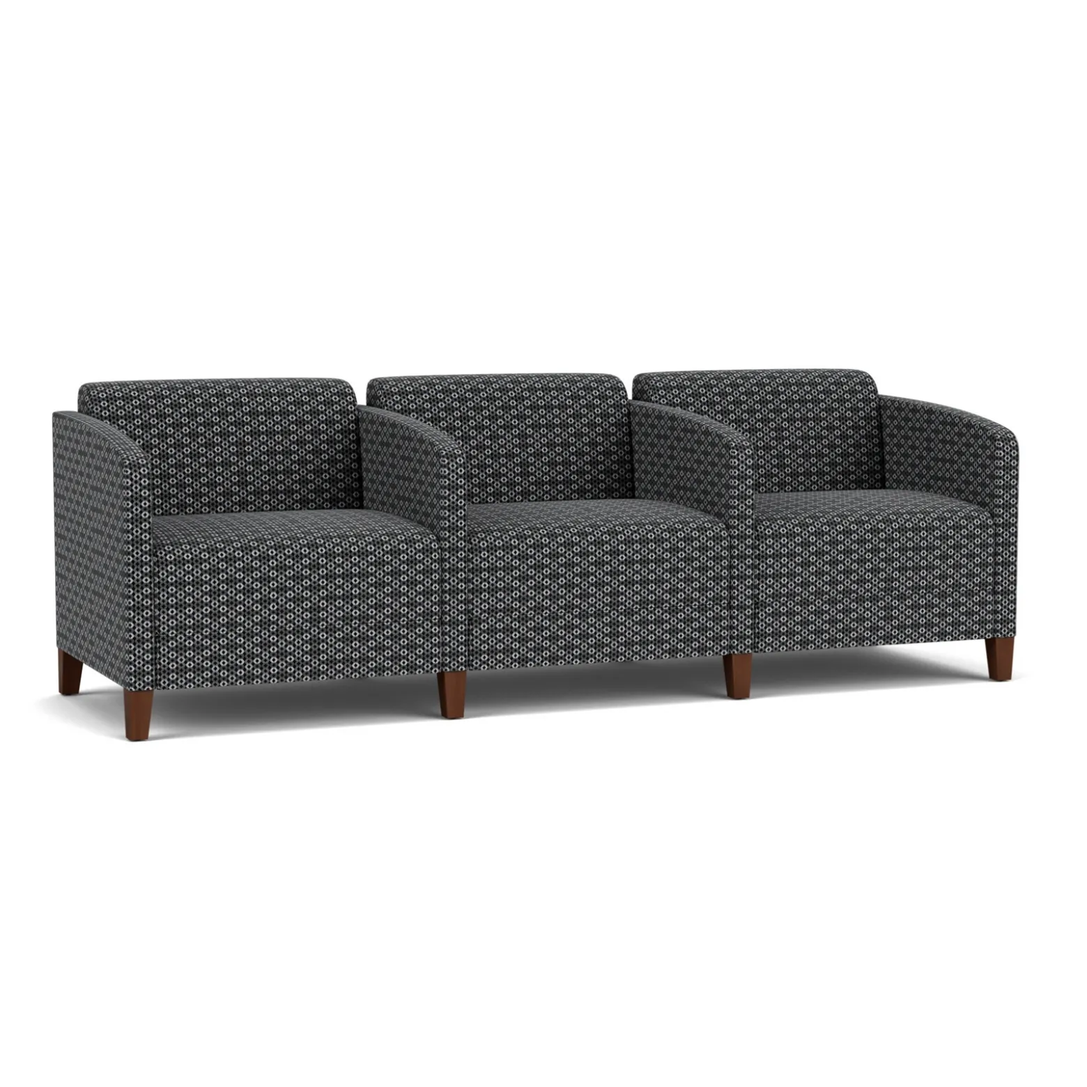 Social Three Seater with Center Arms in Premium Upholstery