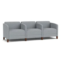 Social Three Seater with Center Arms in Premium Upholstery