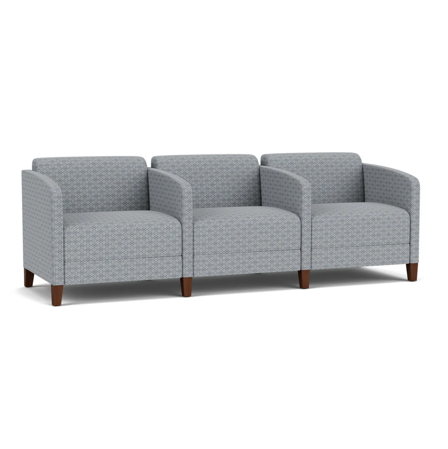 Social Three Seater with Center Arms in Premium Upholstery