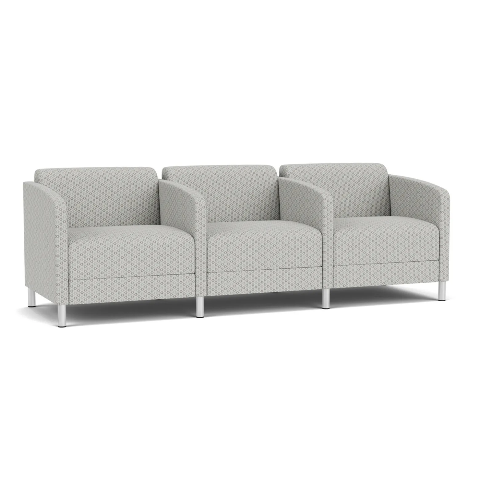 Social Three Seater with Center Arms in Premium Upholstery
