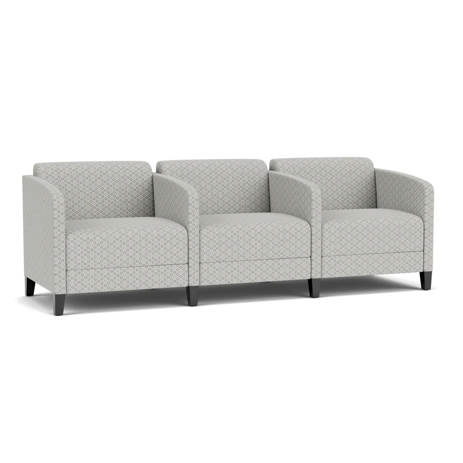 Social Three Seater with Center Arms in Premium Upholstery