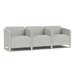 Social Three Seater with Center Arms in Premium Upholstery