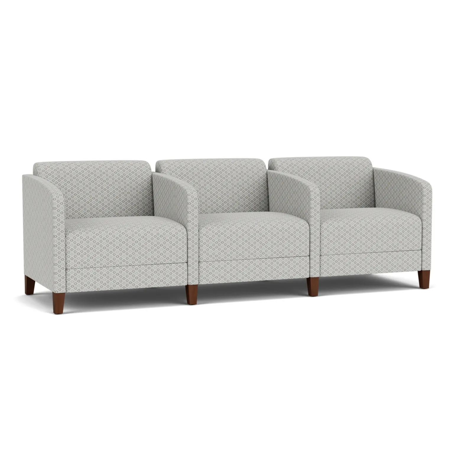 Social Three Seater with Center Arms in Premium Upholstery