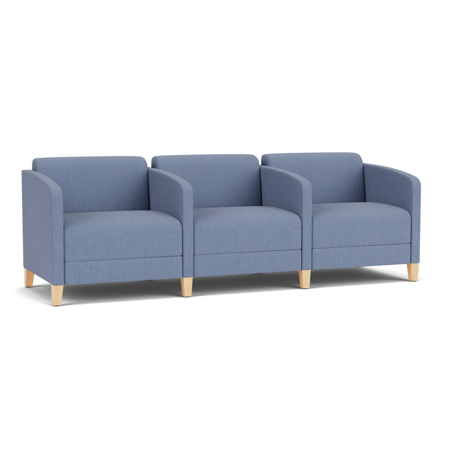 Social Three Seater with Center Arms in Premium Upholstery