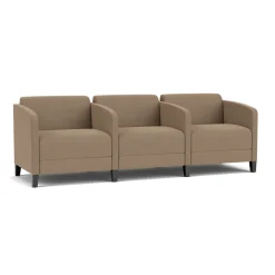 Social Three Seater with Center Arms in Standard Upholstery