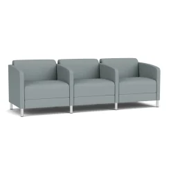 Social Three Seater with Center Arms in Standard Upholstery