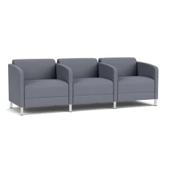 Social Three Seater with Center Arms in Standard Upholstery