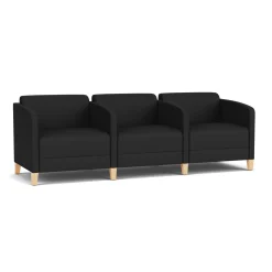 Social Three Seater with Center Arms in Standard Upholstery