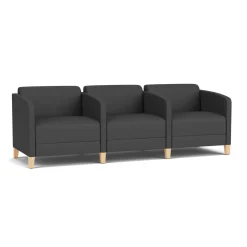 Social Three Seater with Center Arms in Standard Upholstery