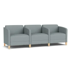 Social Three Seater with Center Arms in Standard Upholstery