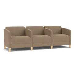 Social Three Seater with Center Arms in Standard Upholstery