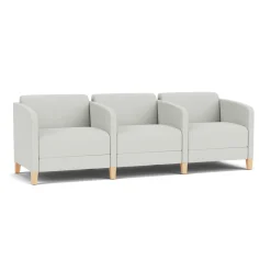 Social Three Seater with Center Arms in Standard Upholstery