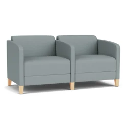 Social Two Seater with Center Arm in Standard Upholstery