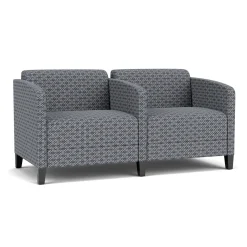 Social Two Seater with Center Arm in Premium Upholstery