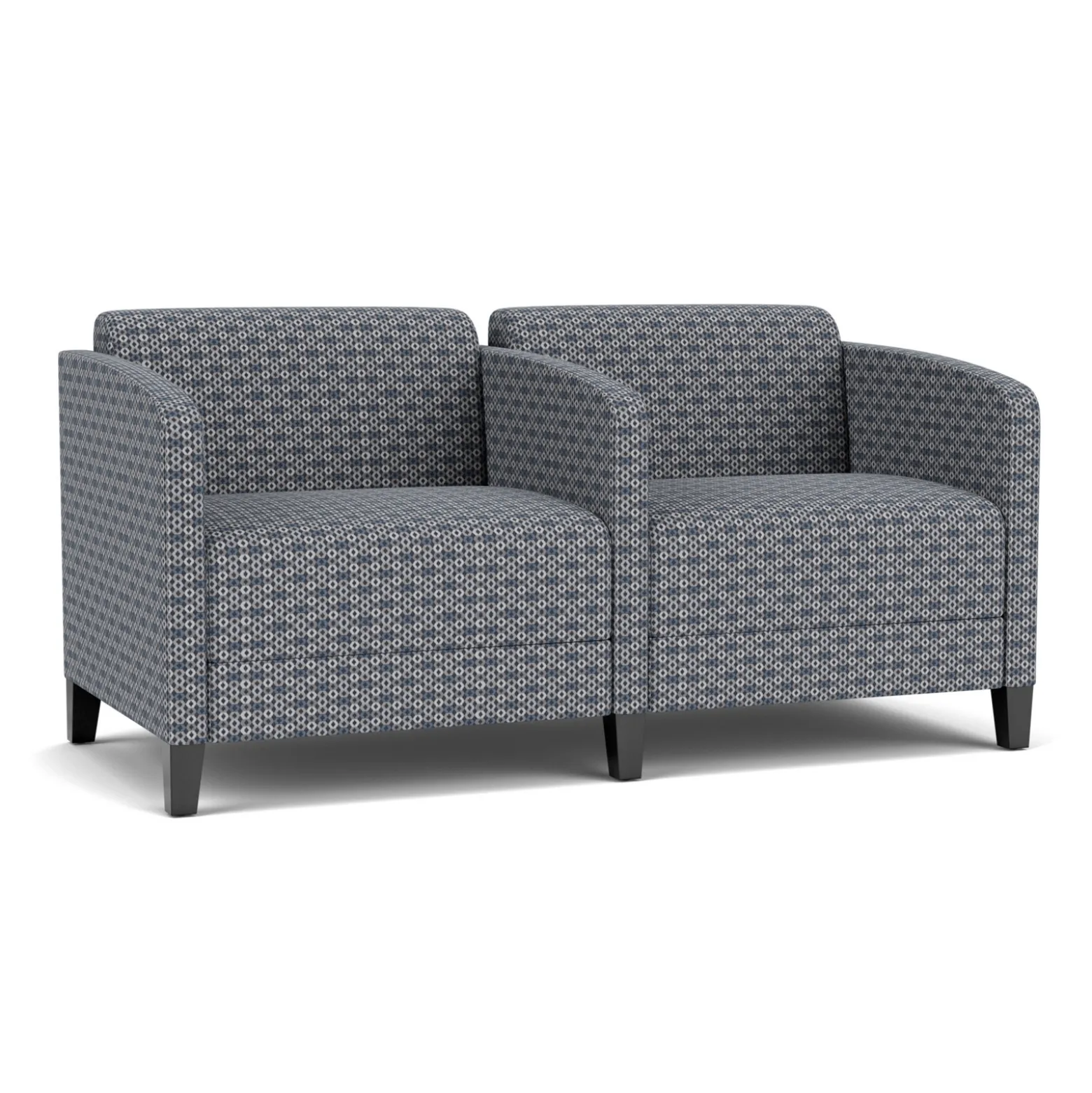 Social Two Seater with Center Arm in Premium Upholstery