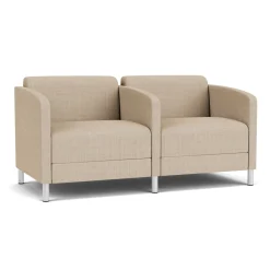 Social Two Seater with Center Arm in Premium Upholstery